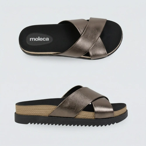 Tamanco Feminino Papete Moleca Tira Largas Napa