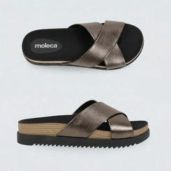 Tamanco Feminino Papete Moleca Tira Largas Napa