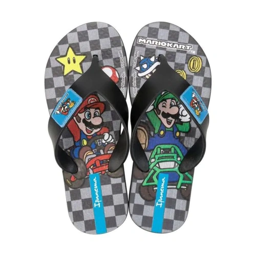 Chinelo Infantil Menino Ipanema Super Mario Preto