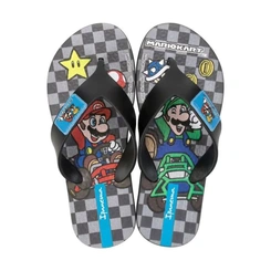 Chinelo Infantil Menino Ipanema Super Mario Preto
