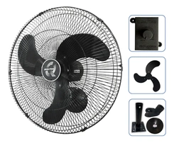 Ventilador de Parede Comercial Q600p 120 Fios Grade Metalica 60cm Qualitas