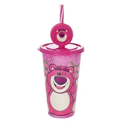 Copo Infantil com Canudo Reutilizável Lotso 500ml