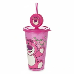 Copo Infantil com Canudo Reutilizável Lotso 500ml