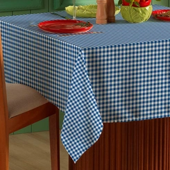 Toalha de Mesa Quadrada 1,40m x 1,40m Xadrez Teka Italianinha  4 Lugares