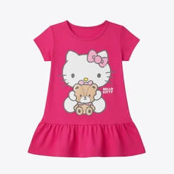 Vestido Infantil Menina Hello Kitty Ursinho