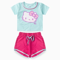 Conjunto Infantil Menina Hello Kitty Lacinho