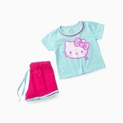 Conjunto Infantil Menina Hello Kitty Lacinho