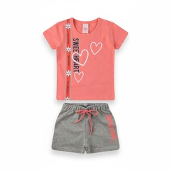 Conjunto Bebê Menina Manga Curta Arrumadinhos Cuti Girl