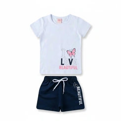 Conjunto Bebê Menina Manga Curta Arrumadinhos Cuti Girl