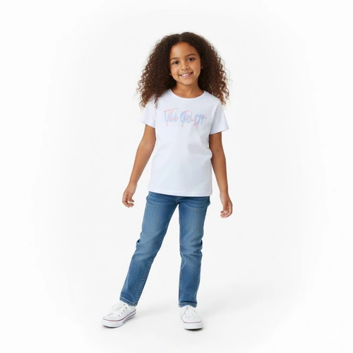 Blusa Infantil Menina Manga Curta Arrumadinhos Estampada