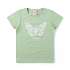 Blusa Infantil Menina Manga Curta Arrumadinhos Estampada