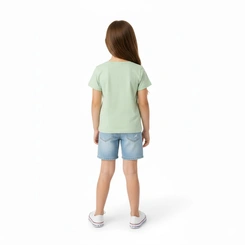 Blusa Infantil Menina Manga Curta Arrumadinhos Estampada