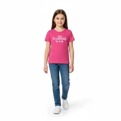 Blusa Infantil Menina Manga Curta Arrumadinhos Estampada