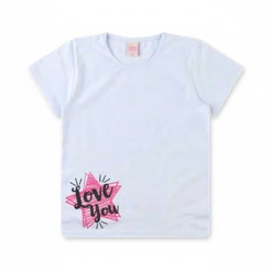 Blusa Juvenil Menina Manga Curta Arrumadinhos Diversas Estampas