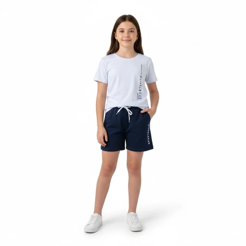 Conjunto Juvenil Menina Manga Curta Arrumadinhos Sport Style