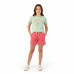 Conjunto Juvenil Menina Manga Curta Arrumadinhos Sport Style