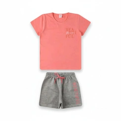 Conjunto Juvenil Menina Manga Curta Arrumadinhos Sport Style