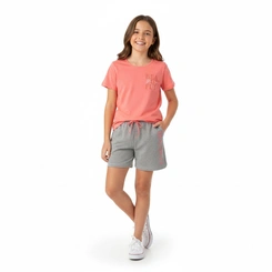 Conjunto Juvenil Menina Manga Curta Arrumadinhos Sport Style