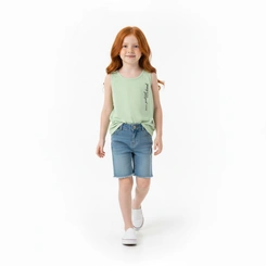 Blusa Infantil Menina Manga Curta Arrumadinhos regata