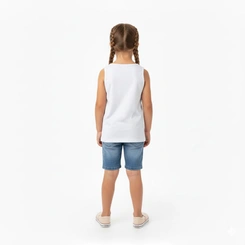Blusa Infantil Menina Manga Curta Arrumadinhos regata
