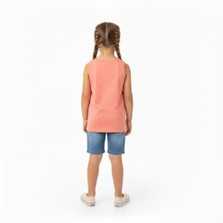 Blusa Infantil Menina Manga Curta Arrumadinhos regata