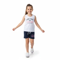 Conjunto Infantil Menina Arrumadinhos Regata Love Vibes
