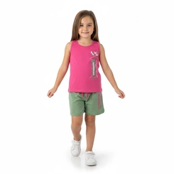 Conjunto Infantil Menina Arrumadinhos Regata Love Vibes
