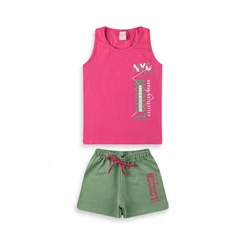 Conjunto Infantil Menina Arrumadinhos Regata Love Vibes
