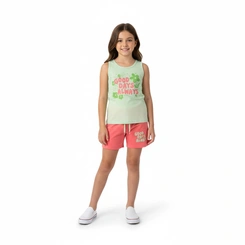 Conjunto Infantil Menina Arrumadinhos Regata Love Vibes