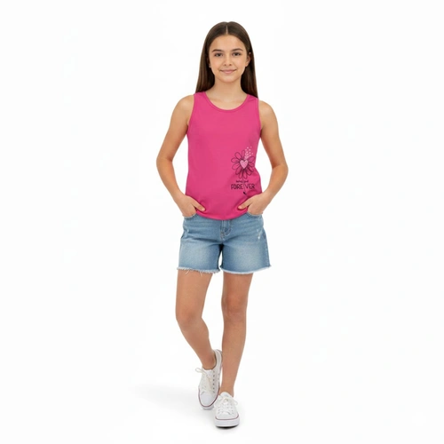 Blusa Juvenil Menina Regata Arrumadinhos