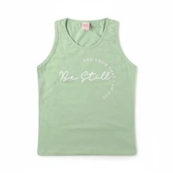 Blusa Juvenil Menina Regata Arrumadinhos