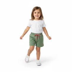 Shorts Bebê menina com Aplique Arrumadinhos