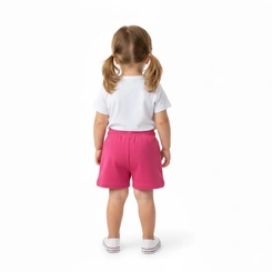 Shorts Bebê menina com Aplique Arrumadinhos