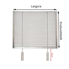Grelha Uruguaia Aramada em Inox Premium para Churrasqueira 30cm 40cm 50cm 60cm 70cm