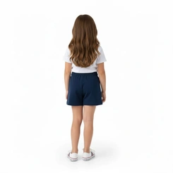 Shorts Infantil Menina com Aplique Arrumadinhos