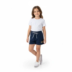 Shorts Infantil Menina com Aplique Arrumadinhos