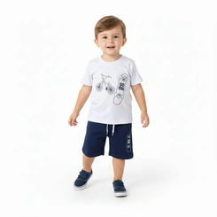 Conjunto Bebê Menino com estampa Arrumadinhos