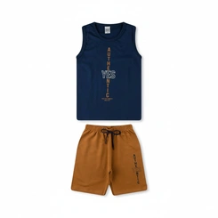 Conjunto Infantil Menino Regata Estampada Arrumadinhos