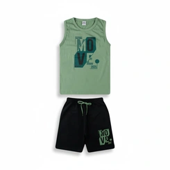 Conjunto Infantil Menino Regata Estampada Arrumadinhos