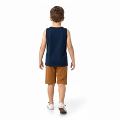 Conjunto Infantil Menino Regata Estampada Arrumadinhos