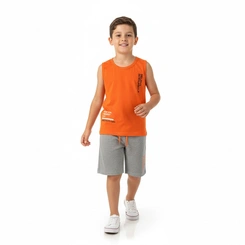 Conjunto Infantil Menino Regata Estampada Arrumadinhos