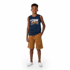 Conjunto Juvenil Menino Regata Estampada Arrumadinhos