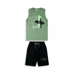 Conjunto Juvenil Menino Regata Estampada Arrumadinhos