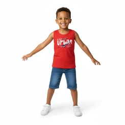 Camiseta Infantil Menino Regata Estampada Arrumadinhos