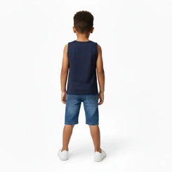 Camiseta Infantil Menino Regata Estampada Arrumadinhos
