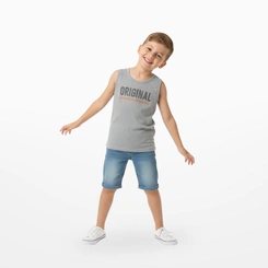 Camiseta Infantil Menino Regata Estampada Arrumadinhos