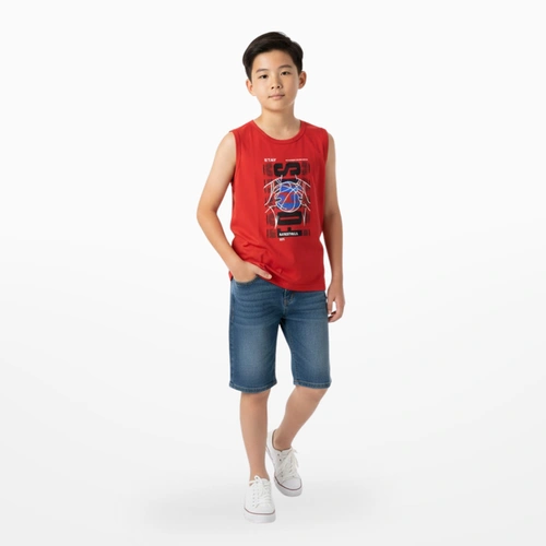 Camiseta Juvenil Menino Regata Estampada Arrumadinhos