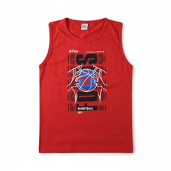 Camiseta Juvenil Menino Regata Estampada Arrumadinhos