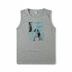 Camiseta Juvenil Menino Regata Estampada Arrumadinhos