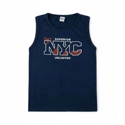 Camiseta Juvenil Menino Regata Estampada Arrumadinhos